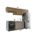 Ver imagem 2 de Armário de Cozinha Modulada Completa Reta 4 Peças 2,80m Botanic Kappesberg