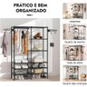 Guarda-roupa Portátil Arara Multifuncional Desmontável - 5