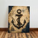 Ver imagem 3 de Kit3 Quadro Decorativo Marítimo Náutico Barco Ancora Vintage Mapa 40x28cm
