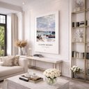 Ver imagem 3 de Quadro Canvas Claude Monet Praia Sainte 60x40cm Mold Preta