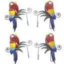 Ver imagem 1 de Gancho Metal Duplo Enfeite Decoraçao Parede Kit 4 Unidades Arara Vermelha Sala Quarto Casa