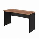 Ver imagem 2 de Mesa Retangular Escrivaninha 150 cm X 60 cm Tampo 25 mm Pés Painel F5 Office Cor:Nogal com Preto