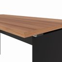 Ver imagem 6 de Mesa Retangular Escrivaninha 150 cm X 60 cm Tampo 25 mm Pés Painel F5 Office Cor:Nogal com Preto