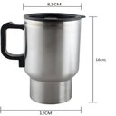 Ver imagem 6 de Caneca Elétrica 12V Inox Térmica para Carro Caminhão Garrafa Aquecedor Automotivo