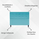 Ver imagem 3 de Cabeceira para Cama Queen 160 Cm Ivy Suede Azul-turquesa Suede