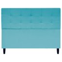 Ver imagem 1 de Cabeceira para Cama Queen 160 Cm Ivy Suede Azul-turquesa Suede