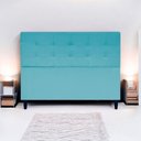 Ver imagem 2 de Cabeceira para Cama Queen 160 Cm Ivy Suede Azul-turquesa Suede