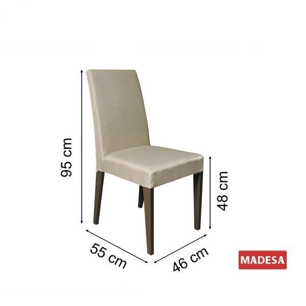 Kit 2 Cadeiras Estofadas Madesa - 3
