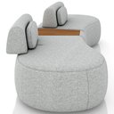 Ver imagem 7 de Sofá 4 Lugares Orgânico para Sala Living com Puff 302cm Vasti M03 Linho Cinza - Lyam Decor