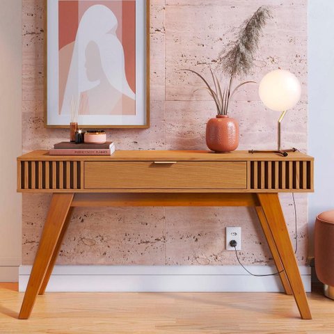 Aparador para Sala Ripado com 1 Gaveta Riviera Colibri