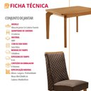 Ver imagem 7 de Mesa de Jantar Liz 120cm Tampo MDF Laminado Canto Copo com 4 Cadeiras Yasmin