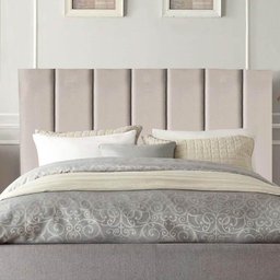 Cabeceira Estofada Cama Box Queen Carla 160cm Suede Bege - 2