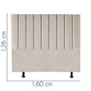 Ver imagem 3 de Cabeceira Estofada Cama Box Queen Carla 160cm Suede Bege