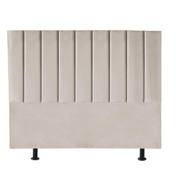 Cabeceira Estofada Cama Box Queen Carla 160cm Suede Bege - 1