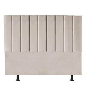 Cabeceira Estofada Cama Box Queen Carla 160cm Suede Bege