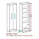 Ver imagem 2 de Sapateira com Espelho 2 Portas Branca 30 Pares