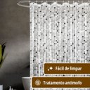 Ver imagem 3 de 1 Cortina Box Banheiro Antimofo Ganchos 180x180 Pev Es M02