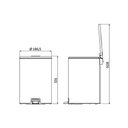 Ver imagem 5 de Lixeira Tramontina Loop com Pedal 5l Redonda Inox Polido