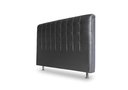 Ver imagem 1 de Cabeceira De Cama Box Ana Casal 140cm X 118cm Couro Preto Mz Decor