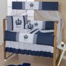 Kit Protetor De Berço Principe 10 Pçs Azul Marinho - 1