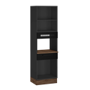 Ver imagem 2 de Paneleiro Exclusive em Aço Itatiaia 2 Portas com Espaço para Forno:grafite/preto