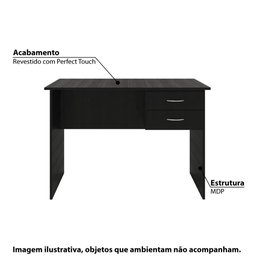 Escrivaninha com 2 Gavetas - Preto - 2