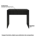Ver imagem 2 de Escrivaninha sem Gavetas para Escritório - Preto
