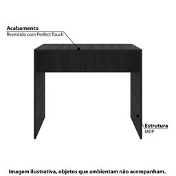 Escrivaninha sem Gavetas para Escritório - Preto - 2 Escrivaninha sem Gavetas para Escritório - Preto - 2
