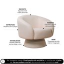 Ver imagem 7 de Poltrona Decorativa Liz Fixa Linhão Off White - Nexta Casa