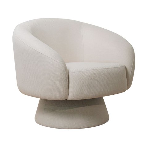 Poltrona Decorativa Liz Fixa Linhão Off White - Nexta Casa