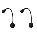 Ver imagem 1 de 2 Un Arandela Foco Movel Preto Cabeceira Leitura Led 3W 3000K Ali29