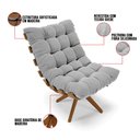Ver imagem 7 de Kit 02 Poltronas Giratória Costela Suede Cinza Base Madeira Ma25 - D’Rossi