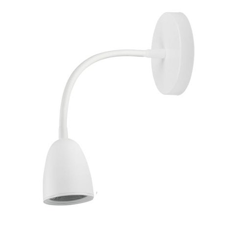 Arandela Flexivel Led 4W Branca Leitura Cabeceira Ali85