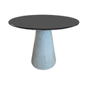 Ver imagem 1 de Mesa de Jantar Cone Redonda 120 Cm Base Cimento Queimado Tampo Laqueado Linn Shop Mesa de Jantar Con