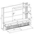 Ver imagem 6 de Painel Home para Tv até 60" 1,8 M Detalhe Ripado Sofisticação e Qualidade - Maragogi Linea Brasil:na