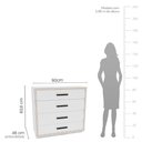 Ver imagem 2 de Cômoda Valência 4 Gavetas Branco Politorno Móveis