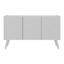 Ver imagem 5 de Rack Retrô para Tv até 32 Polegadas com 3 Portas Multimóveis Mp1067 Branco