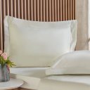 Ver imagem 2 de Jogo de Cama Queen 4 Pçs Ricamo 300 Fios 100% Algodão 160x200x40cm Salvia