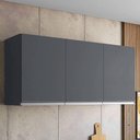 Ver imagem 3 de Armário Aéreo 3 Portas 120cm Debora Cinza - Pallazio