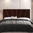 Ver imagem 6 de Cabeceira Cama Box Casal Dallas 140Cm Linho Marrom