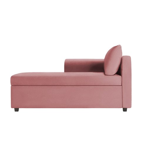 Recamier Divã Londres 140cm Suede Rose - Inova Decor Inova Decorações