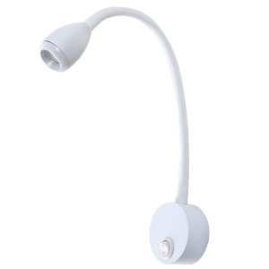 Luminária LED Regulavel Leitura Cabeceira 3W Branco Ali28