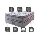 Ver imagem 3 de Cama Box Casal Colchão Ortofirm + Box 138x188x71 Double Face Espuma D45 Cinza