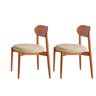 Conjunto com 2 Cadeiras em Madeira Maciça Hope - 1