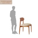 Ver imagem 4 de Conjunto com 2 Cadeiras em Madeira Maciça Hope Bege/Off White/Imbuia Marrom