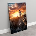 Ver imagem 2 de Quadro Decorativo Jesus e a Cruz Sala Quarto Casa Escritório