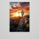 Ver imagem 3 de Quadro Decorativo Jesus e a Cruz Sala Quarto Casa Escritório