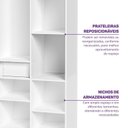 Ver imagem 7 de Guarda Roupa 2 Portas com Nichos e 1 Gaveta Curió Casatema MadeiraOriginals Branco