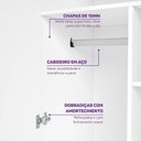 Ver mais imagens de Guarda Roupa 2 Portas com Nichos e 1 Gaveta Curió Casatema MadeiraOriginals Branco