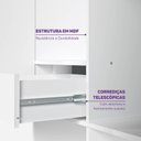 Ver imagem 6 de Guarda Roupa 2 Portas com Nichos e 1 Gaveta Curió Casatema MadeiraOriginals Branco